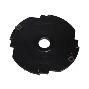   Cap de frezat pentru uluc, cu alezaj, cu pretăietori, 180x10x30mm, Z4 V4, CMS, cu plăcuțe amovibile