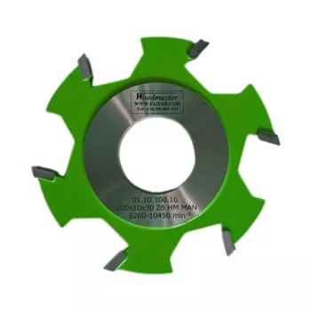   Freză pentru uluc, cu alezaj, 100x10x30mm, Z6, CMS, cu plăcuțe brazate, stivuibilă