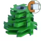 Freză pentru uluc, cu alezaj, 100x25x30mm, Z6, CMS, cu plăcuțe brazate, stivuibilă