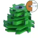 Freză pentru uluc, cu alezaj, 125x8x30mm, Z6, CMS, cu plăcuțe brazate, stivuibilă