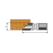 Freză cu rază R50mm concavă sfert de cerc L (stânga)