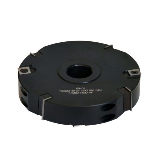 Ø150X30mm Freză falţ cu placuţe amovibile înclinate cu pretăietori