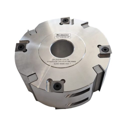 Ø125X51mm Freză falţ cu placuţe amovibile drepte cu pretăietori