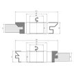Set de freze nut și feder pentru lambriu, cu alezaj, 125x33x40mm, Z3, CMS