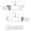 Set de freze nut și feder pentru lambriu, cu alezaj, 125x33x40mm, Z3, CMS