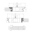Set de freze nut și feder pentru lambriu, cu alezaj, 125x33x30mm, Z3, CMS