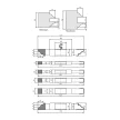 Set de freze pentru uşi de interior reglabil 02 d:40mm