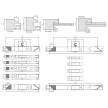 Set de freze pentru uşi de interior reglabil 02 d:40mm