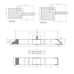 Set de freze pentru uși de interior reglabil, cu alezaj, cu 4 capete de frezat, CMS, no.10 (d:30mm)