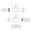 Set de freze nut și feder, cu alezaj, 125x28,5x30mm, Z3, CMS
