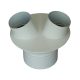 Adaptor Y pentru furtun exhaustare 180mm/2x120mm
