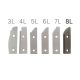 Placuţe pentru cap de frezat pentru tăblii cu 2 cuţite no.8L