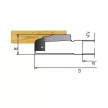 Set de freze pentru profil-contraprofil și tăblii, 120x40x30mm OR no.5 + 180x30x65x30mm OR L