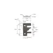 Cap de frezat pentru profil-contraprofil, cu alezaj, pentru uși de mobilier, 120x40x30mm, Z2, CMS, no.03