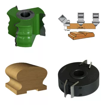 Freze profil, freze profil inclinat 45°, 90°